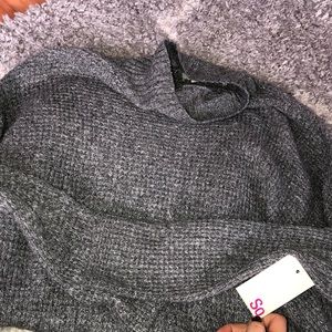 SO: Grey Long Knitted Sweater